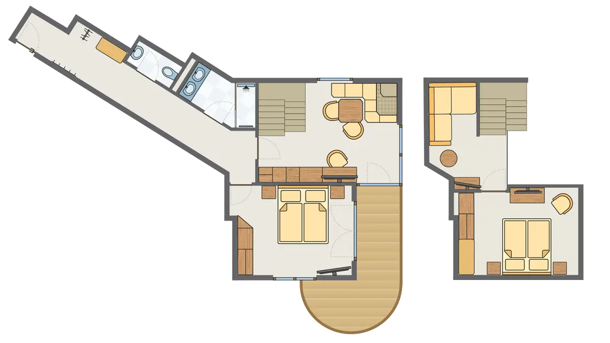 Grundriss Enzian Turmsuite gesamt