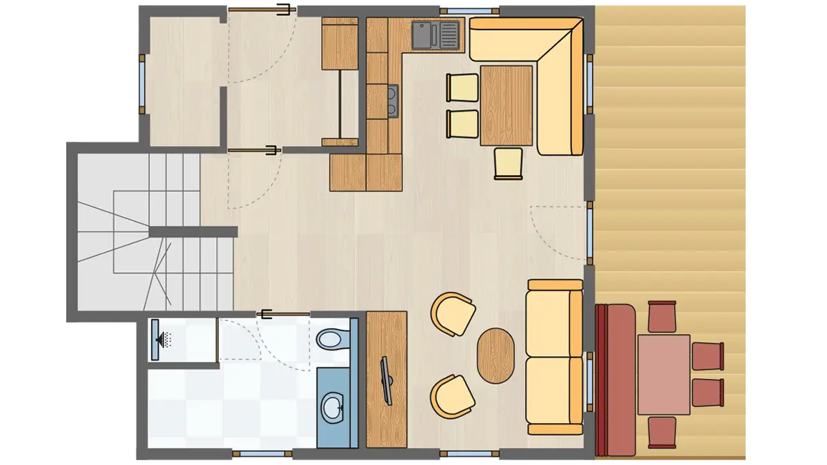 Grundriss Ferienwohnung Landhaus Tyrol